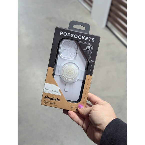 PopSockets Clear MagSage 6.1" 2022 Apple iPhone 14 Pro Phone Case - Nib - Picture 1 of 3